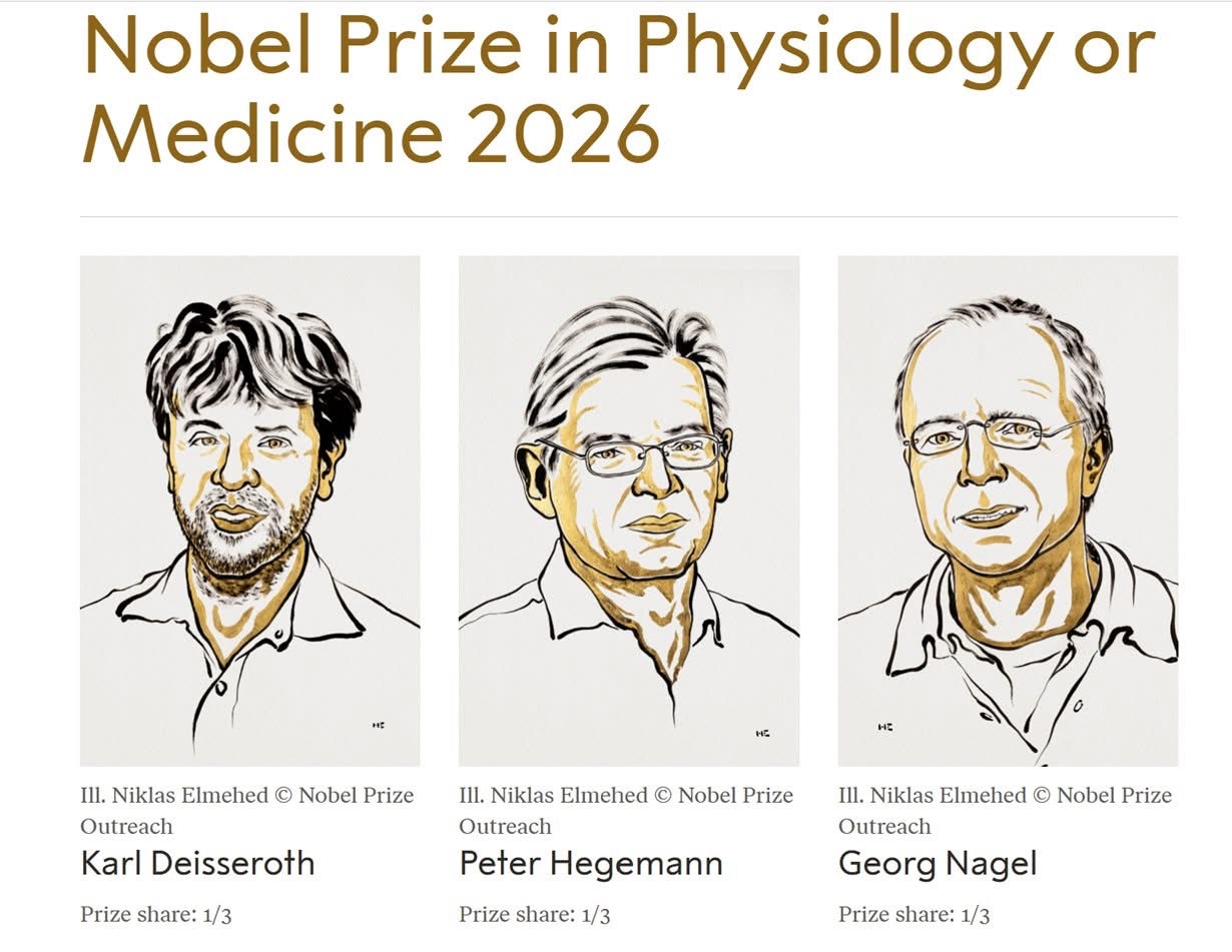 Optogenetics wins the 2026 Nobel Prize in Physiology or Medicine